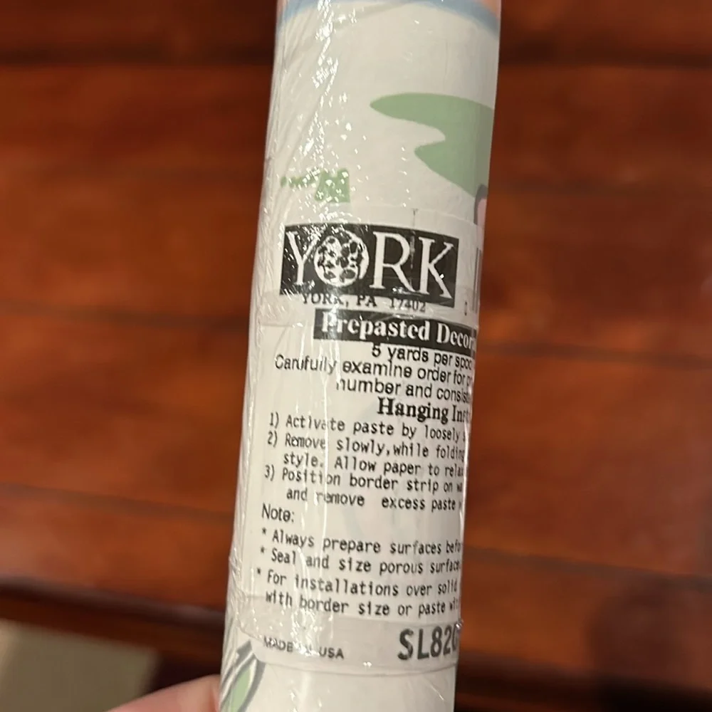 Carter's YORK John Lennon Real Love Wall Border White Pastel Animals 5 yards NEW